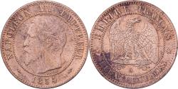 World Coins - France, Napoleon III, 2 Centimes, 1854, Paris, Bronze,