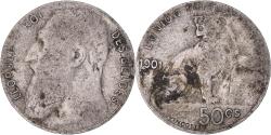 World Coins - Coin, Belgium, Leopold II, 50 Centimes, 1901, Brussels, , Silver, KM:50