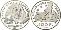 World Coins - Coin, France, Descartes, 100 Francs, 1991, Paris, BE, , Silver