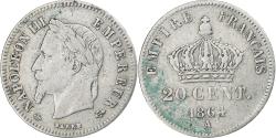 World Coins - France, Napoleon III, 20 Centimes, Napoléon III, 1864, Paris, Silver