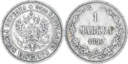World Coins - Coin, Finland, Alexander III, Markka, 1890, Helsinki, , Silver, KM:3.2