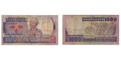 World Coins - Banknote, Madagascar, 1000 Francs = 200 Ariary, KM:68a, VF(20-25)