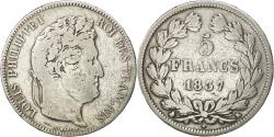 World Coins - Coin, France, Louis-Philippe, 5 Francs, 1837, Bordeaux, , Silver