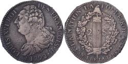 World Coins - France, Louis XVI, 2 Sols, 1792 / AN 4, La Rochelle, Bronze,