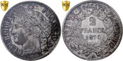 World Coins - France, 2 Francs, Cérès, 1870, Paris, Silver, PCGS, , Gadoury:530