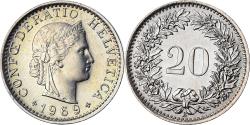 World Coins - Coin, Switzerland, 20 Rappen, 1969, Bern, , Copper-nickel, KM:29a