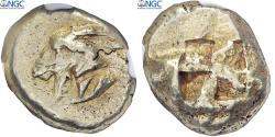 Ancient Coins - Mysia, Stater, ca. 550-450 BC, Kyzikos, Electrum, NGC,