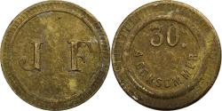 World Coins - France, J.F, 30 Centimes, A Consommer, , Brass