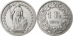World Coins - Switzerland, Franc, 1912, Bern, Silver, , KM:24