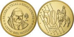 World Coins - Vatican, Medal, 50 C, Essai-Trial Benoit XVI, 2008, Brass,