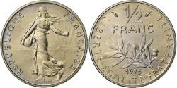 World Coins - France, 1/2 Franc, Semeuse, 1975, Paris, FDC, Nickel, , Gadoury:429