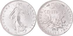World Coins - Coin, France, Semeuse, 50 Centimes, 1913, Paris, , Silver, KM:854