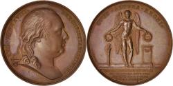 World Coins - France, Medal, Louis XVIII, Politics, Society, War, 1816, Andrieu,