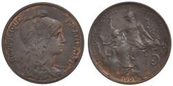 World Coins - Coin, France, Dupuis, 5 Centimes, 1902, Paris, , Bronze, Gadoury:165