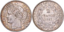 World Coins - France, 2 Francs, Cérès, 1887, Paris, Silver, , KM:817.1