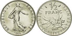 World Coins - Coin, France, Semeuse, 1/2 Franc, 1981, , Nickel, KM:931.1, Gadoury:429