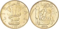 World Coins - Coin, San Marino, 200 Lire, 1995, Rome, , Aluminum-Bronze, KM:329