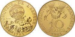 World Coins - Coin, France, Conquête de l'espace, 10 Francs, 1983, ESSAI,