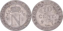 World Coins - Coin, France, Napoléon I, 10 Centimes, 1809, Perpignan, , Billon