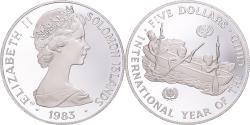 World Coins - Coin, Solomon Islands, Elizabeth II, 5 Dollars, 1983, , Silver, KM:16
