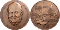 World Coins - France, Medal, Khrouchtchev à Paris, 1960, Bronze, MDP,