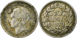 World Coins - Netherlands, Wilhelmina I, 10 Cents, 1939, Silver, , KM:163