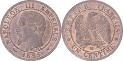 World Coins - Coin, France, Napoleon III, 1 Centime, 1855, Marseille, , Bronze