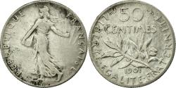 World Coins - Coin, France, Semeuse, 50 Centimes, 1901, , Silver, Gadoury:420