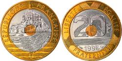 World Coins - Coin, France, Mont Saint Michel, 20 Francs, 1996, Paris, , Tri-Metallic