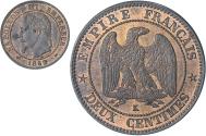 World Coins - France, Napoleon III, 2 Centimes, 1862, Bordeaux, , Bronze, KM:796.6