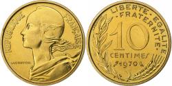 World Coins - France, 10 Centimes, Marianne, 1970, Paris, Aluminum-Bronze,