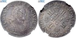World Coins - France, Louis XV, 1/4 Ecu aux 8 L, 1725, Amiens, TOP POP, Silver, NGC,