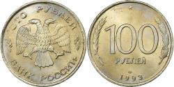 World Coins - Russia, 100 Roubles, 1993, Saint Petersburg, Copper-Nickel-Zinc,