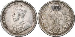 World Coins - India-British, George V, 1/4 Rupee, 1918, Calcutta, Silver, , KM:518