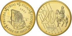 World Coins - Isle of Man, Medal, 20 C, Essai-Trial, 2003, Copper-Nickel Gilt,