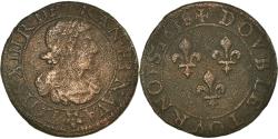 World Coins - Coin, France, Louis XIII, Double tournois, buste laurée et drapé, Double