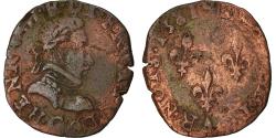 World Coins - Coin, France, Henri III, Double Tournois, 1581, Poitiers, , Copper