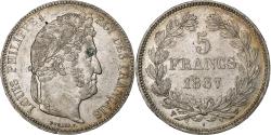 World Coins - France, Louis-Philippe, 5 Francs, 1837, Lille, Silver, , Gadoury:678