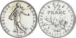World Coins - Coin, France, Semeuse, 1/2 Franc, 1982, Paris, série FDC, , Nickel
