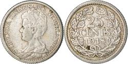 World Coins - Coin, Netherlands, Wilhelmina I, 25 Cents, 1918, , Silver, KM:146