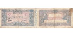 World Coins - France, 1000 Francs, Bleu et Rose, 1925, M.1907, VF(20-25), Fayette:36.41