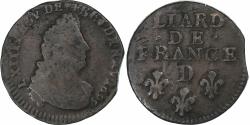 World Coins - France, Louis XIV, Liard, 1699, Lyon, Copper, , Gadoury:81