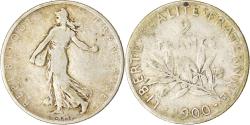 World Coins - Coin, France, Semeuse, 2 Francs, 1900, Paris, , Silver, KM:845.1