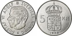 World Coins - Sweden, Gustaf VI, 5 Kronor, 1955, Billon, , KM:829