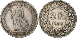 World Coins - Switzerland, 2 Francs, 1905, Bern, , Silver, KM:21