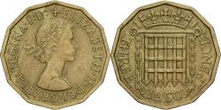 World Coins - Great Britain, Elizabeth II, 3 Pence, 1960, Nickel-brass, , KM:900