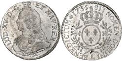 World Coins - France, Louis XV, Ecu aux branches d'olivier, 1735, Bayonne, Silver,