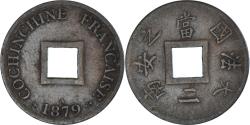 World Coins - Coin, FRENCH COCHIN CHINA, 2 Sapeque, 1879, Paris, , Bronze, KM:2