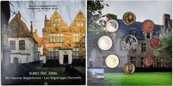 World Coins - Belgium, 1 Cent to 2 Euro, Les Béguinages Flamands, 2006, BU,