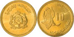 World Coins - Coin, Morocco, al-Hassan II, 10 Santimat, 1987, Paris, , Aluminum-Bronze